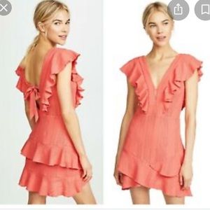 Saylor coral knit minidress